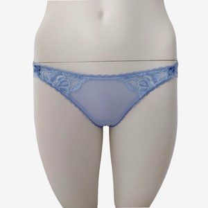 5 Pack Adore Me Blue Sheer Matte Satin and Floral Lace Cheeky Panty S